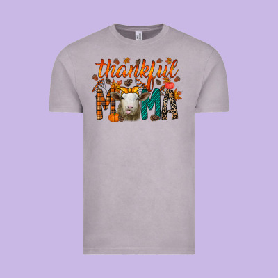Thankful Mama Sheep Vintage Tee Designed By Racoondesign