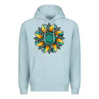 Blue Mist sunflower gemstone leopard Premium Hoodie - Artiststas