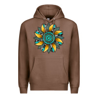 Chestnut sunflower gemstone leopard Premium Hoodie - Artiststas
