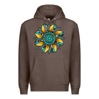 Coffee sunflower gemstone leopard Premium Hoodie - Artiststas