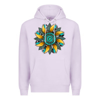 Lilac sunflower gemstone leopard Premium Hoodie - Artiststas
