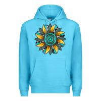 Ocean Blue sunflower gemstone leopard Premium Hoodie - Artiststas