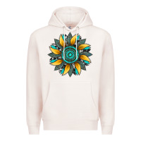 Pale Pink sunflower gemstone leopard Premium Hoodie - Artiststas
