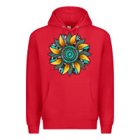 Red sunflower gemstone leopard Premium Hoodie - Artiststas
