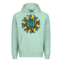 Seafoam sunflower gemstone leopard Premium Hoodie - Artiststas