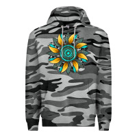 Slate Camo sunflower gemstone leopard Premium Hoodie - Artiststas