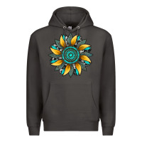 Smoke sunflower gemstone leopard Premium Hoodie - Artiststas