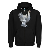 Black Brahma Chicken Zipper Hoodie - LillyAllenDesigns