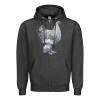 Charcoal Heather Brahma Chicken Zipper Hoodie - LillyAllenDesigns