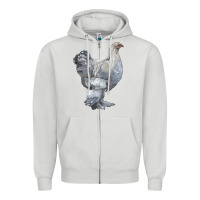 Dove Grey Brahma Chicken Zipper Hoodie - LillyAllenDesigns