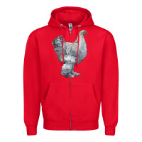 Red Brahma Chicken Zipper Hoodie - LillyAllenDesigns