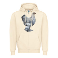 Sandshell Brahma Chicken Zipper Hoodie - LillyAllenDesigns