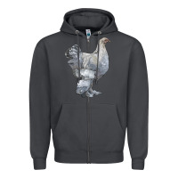 Smoke Brahma Chicken Zipper Hoodie - LillyAllenDesigns