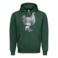Sports Green Brahma Chicken Zipper Hoodie - LillyAllenDesigns