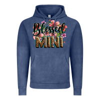 Vintage Denim flowers blessed mini Vintage Hoodie - Zillion Design Studio