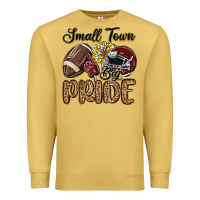 Antique Gold small town big pride maroon yellow Premium Sweatshirt - MaliasSmallBusiness
