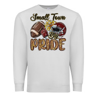 Dove Grey small town big pride maroon yellow Premium Sweatshirt - MaliasSmallBusiness