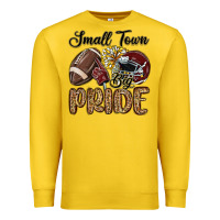 Lemon small town big pride maroon yellow Premium Sweatshirt - MaliasSmallBusiness