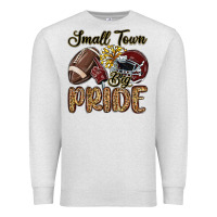 Oatmeal Heather small town big pride maroon yellow Premium Sweatshirt - MaliasSmallBusiness
