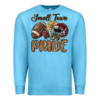 Ocean Blue small town big pride maroon yellow Premium Sweatshirt - MaliasSmallBusiness