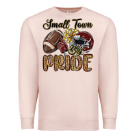 Pale Pink small town big pride maroon yellow Premium Sweatshirt - MaliasSmallBusiness