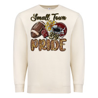 Sandshell small town big pride maroon yellow Premium Sweatshirt - MaliasSmallBusiness