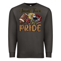 Smoke small town big pride maroon yellow Premium Sweatshirt - MaliasSmallBusiness
