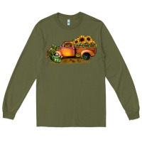 Army Green sunflower truck Long Sleeve Tee - JahusDesignShop