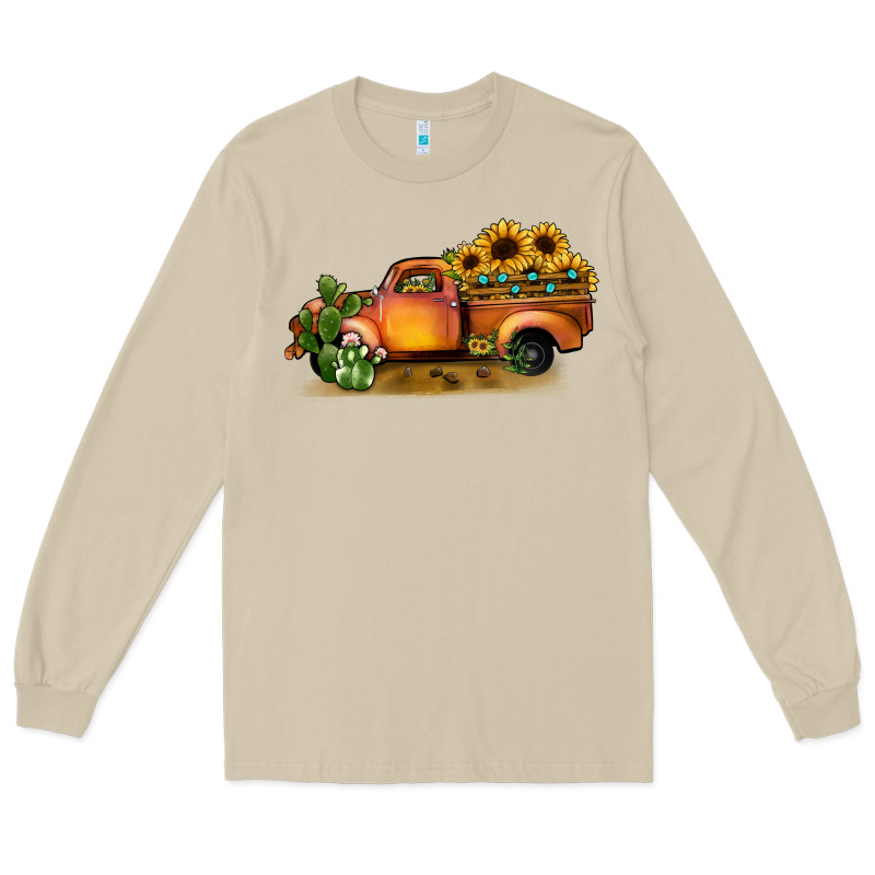 Sunflower Truck Long Sleeve Tee by JahusDesignShop | Teevron