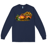 Navy sunflower truck Long Sleeve Tee - JahusDesignShop