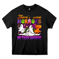Black theres some horrors in this house Heavy Core Tee - Artiststas