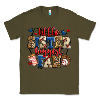 Army Green little sister biggest fan baseball Classic Tee - Jasminsmagicworld