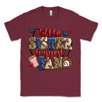 Burgundy little sister biggest fan baseball Classic Tee - Jasminsmagicworld