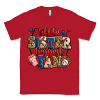Red little sister biggest fan baseball Classic Tee - Jasminsmagicworld