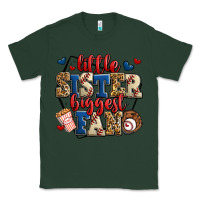 Sports Green little sister biggest fan baseball Classic Tee - Jasminsmagicworld