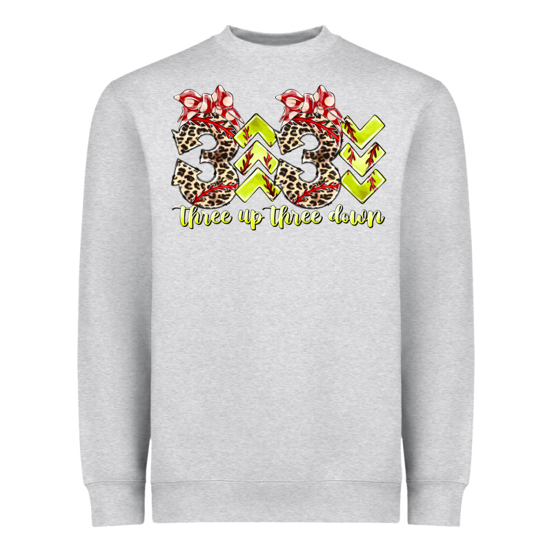 Three Up Theree Down Softball Heavyweight Sweatshirt by RacoonDesign | Teevron