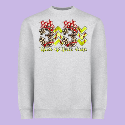 Three Up Theree Down Softball Heavyweight Sweatshirt Designed By Racoondesign