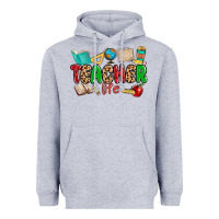 Heather Grey teacher life Heavyweight Hoodie - MaliasSmallBusiness