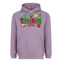 Lavender teacher life Heavyweight Hoodie - MaliasSmallBusiness