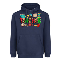Navy teacher life Heavyweight Hoodie - MaliasSmallBusiness
