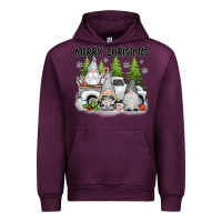 Mauve Wine merry christmas gnomes Urban Hoodie - texasbilliewilder