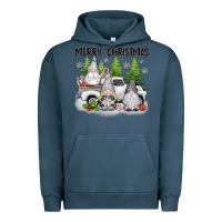 Pigment Midnight Navy merry christmas gnomes Urban Hoodie - texasbilliewilder