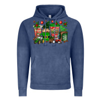 Vintage Denim christmas tractor coffee cups Vintage Hoodie - texasbilliewilder