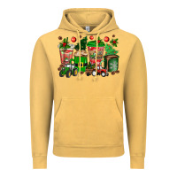 Vintage Mustard christmas tractor coffee cups Vintage Hoodie - texasbilliewilder