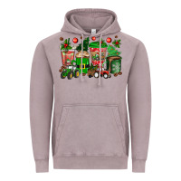 Vintage Zinc christmas tractor coffee cups Vintage Hoodie - texasbilliewilder