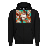 Black baseball turquoise serape glitter tumbler Zipper Hoodie - Jasminsmagicworld