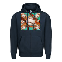 Navy baseball turquoise serape glitter tumbler Zipper Hoodie - Jasminsmagicworld