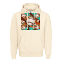 Sandshell baseball turquoise serape glitter tumbler Zipper Hoodie - Jasminsmagicworld