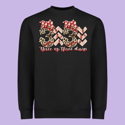 Three Up Theree Down Heavyweight Sweatshirt Designed By Racoondesign