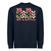 Navy three up theree down Heavyweight Sweatshirt - RacoonDesign
